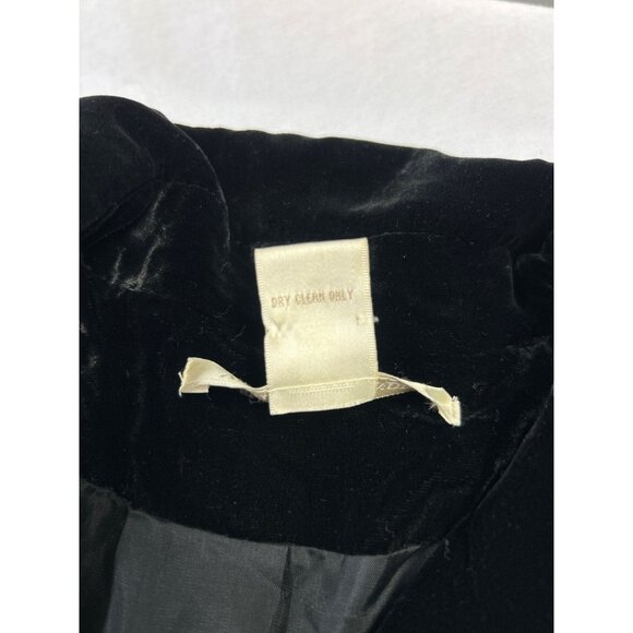 Annie Alexander Fitted Blazer Women's 16 Black Velvet 1990s - Picture 11 of 11